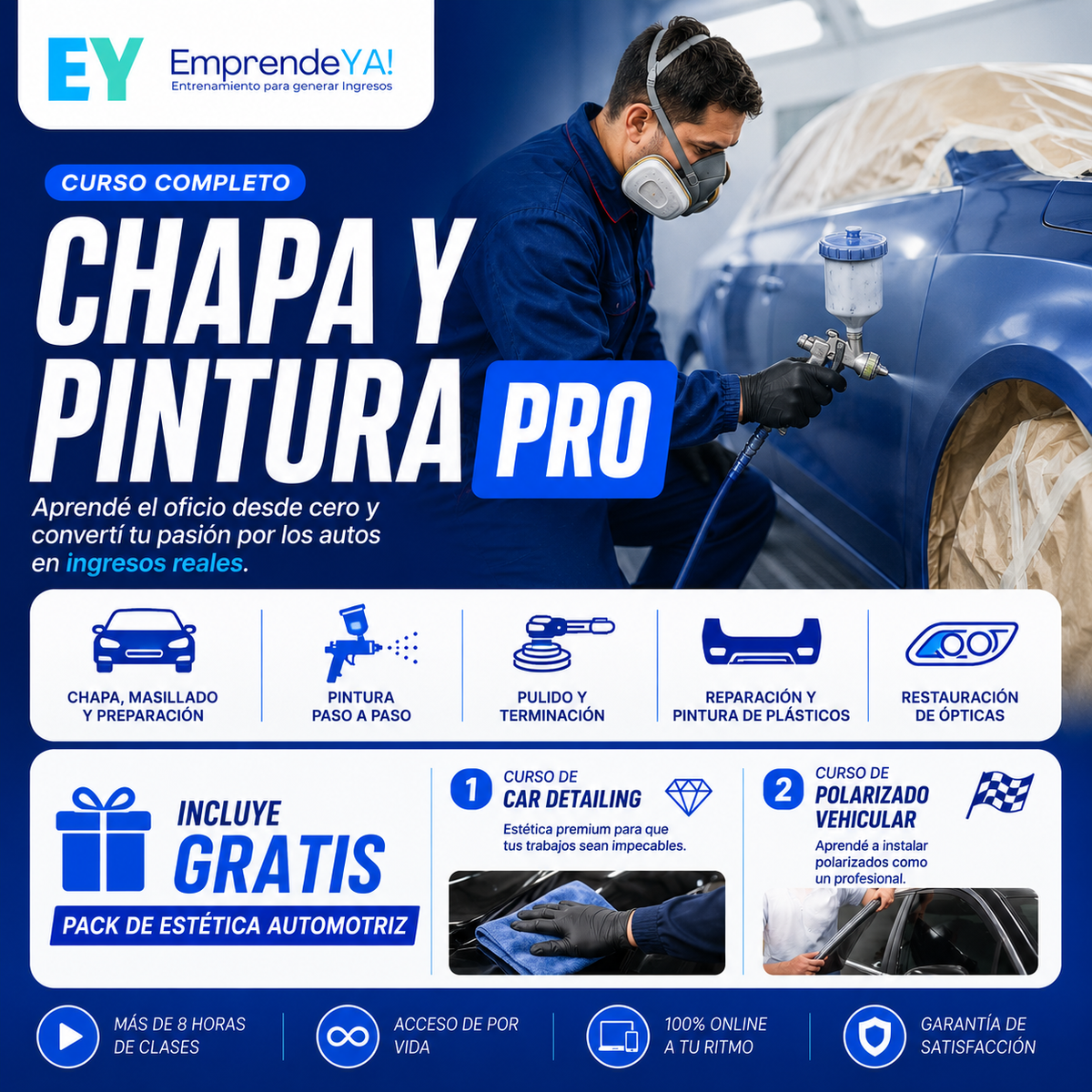 CHAPA Y PINTURA PRO – Curso Completo de Reparación Automotriz