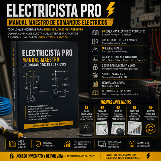 ELECTRICISTA PRO – MANUAL MAESTRO DE MOTORES Y CONTROL ELECTRICO