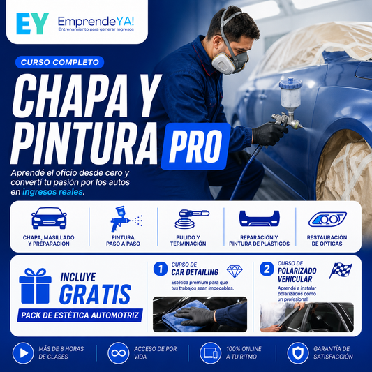 CHAPA Y PINTURA PRO – Curso Completo de Reparación Automotriz